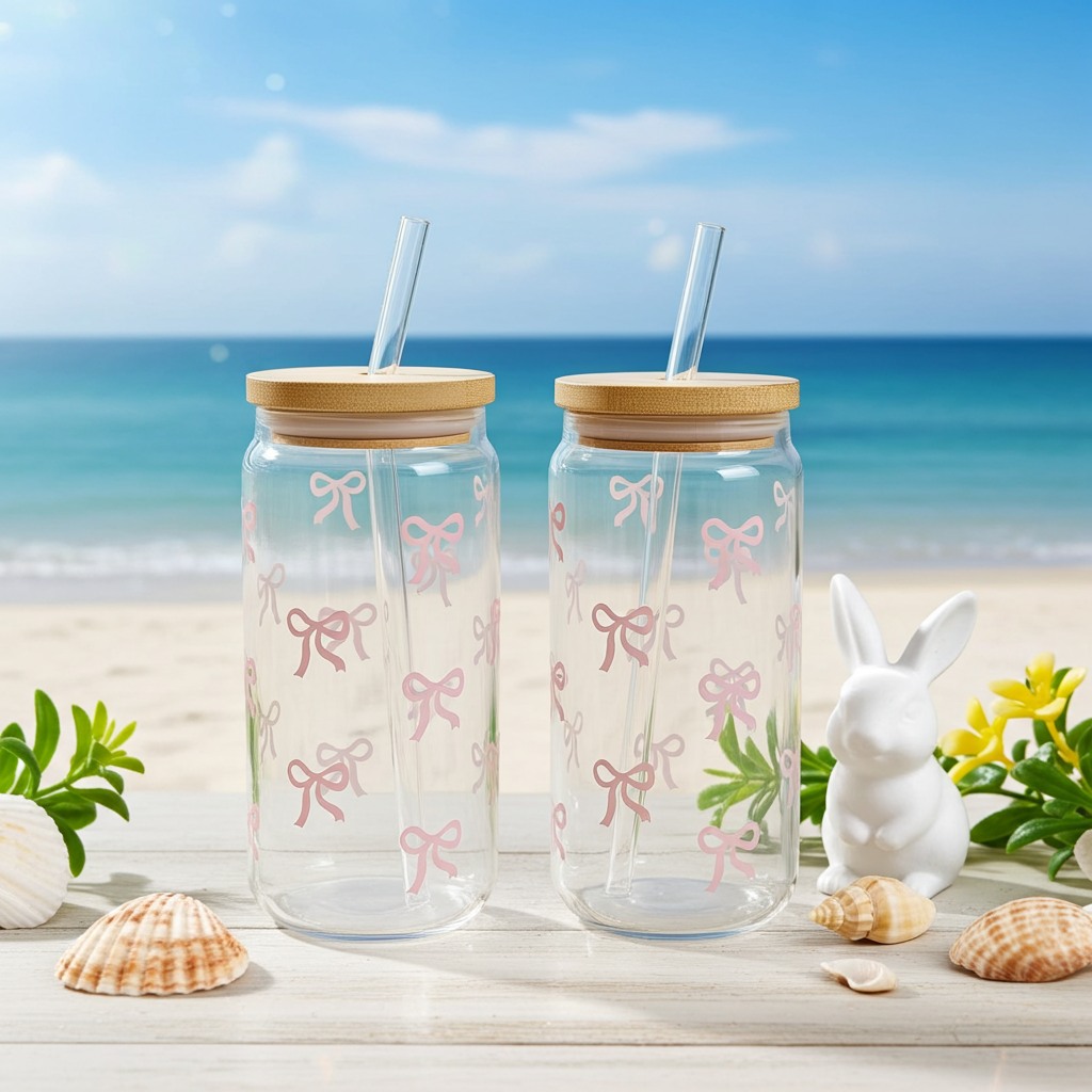 Gourde transparente avec paille SYLA – 500 ml