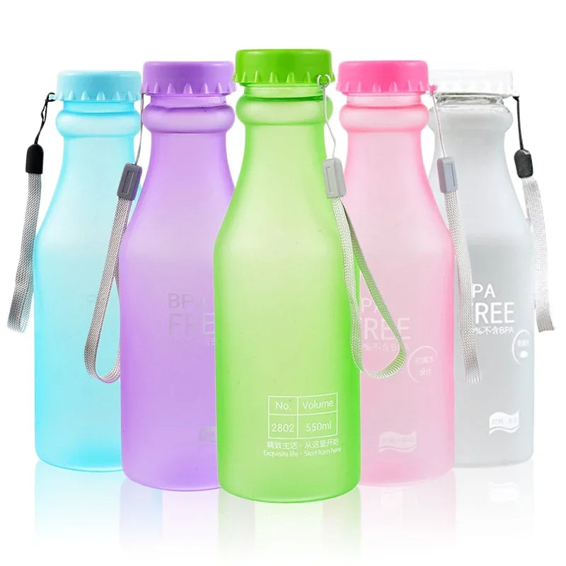 550ML BPA Free Drinkware Leak proof Plastic Portable Kettle Non breakable Soda Bottle Sealed Water Cup Beverage Water