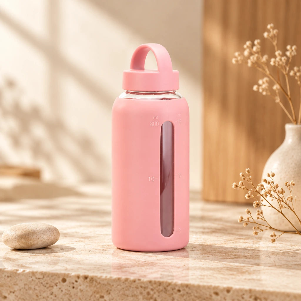 Gourde en verre borosilicate BLOM – 600 ou 800 ml