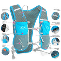 Gilet de course avec sac d’hydratation et gourdes flasques – Running, Trail & Marathon2