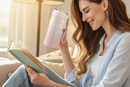 Gourde femme tendance avec lanière – Belle gourde design élégante et pratique à transporter
3