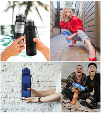 Gourde Shaker Protéines ZORRI – Sans BPA, Écologique, pour Fitness, Musculation, Randonnée et Sport
