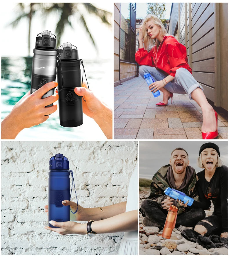 Gourde Shaker Protéines ZORRI – Sans BPA, Écologique, pour Fitness, Musculation, Randonnée et Sport