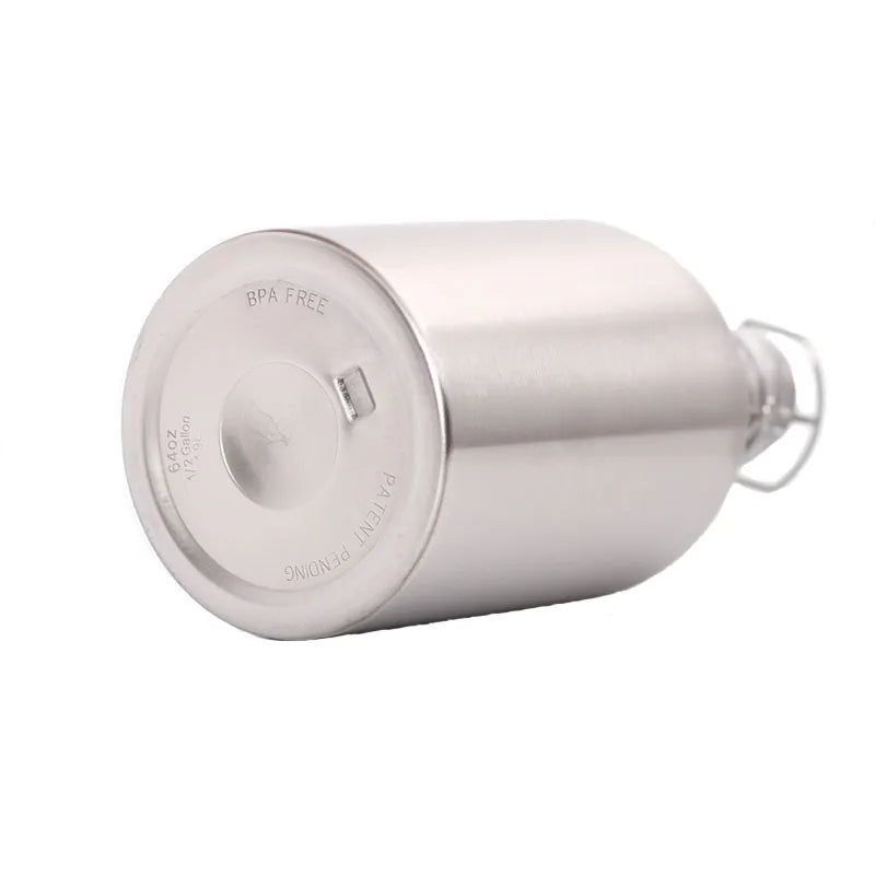 Gourde Inox Premium 2 L Grande Capacité – Résistante pour Camping, Randonnée et Sport.