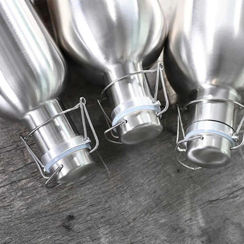 Gourde Inox Premium 2 L Grande Capacité – Résistante pour Camping, Randonnée et Sport.