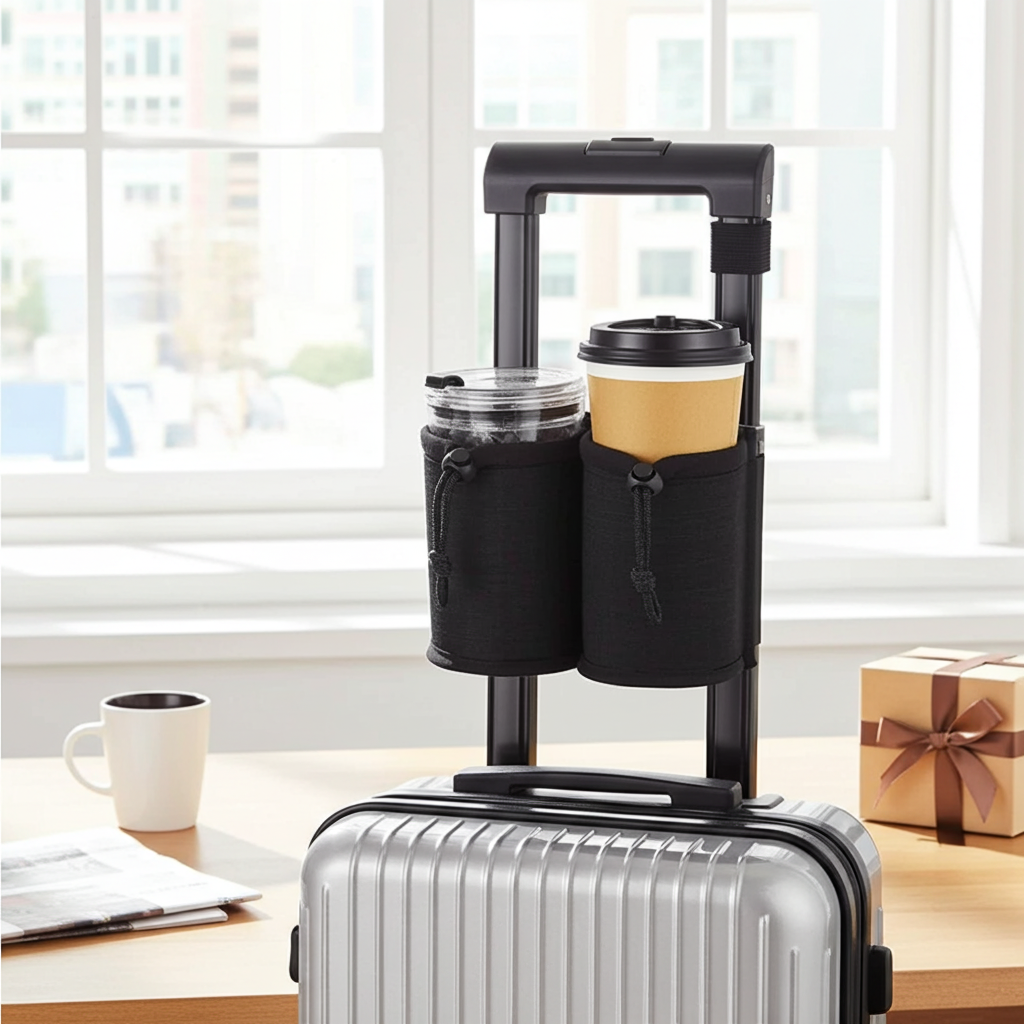 Porte-gourde de valise VALY – 2 compartiments et poche téléphone