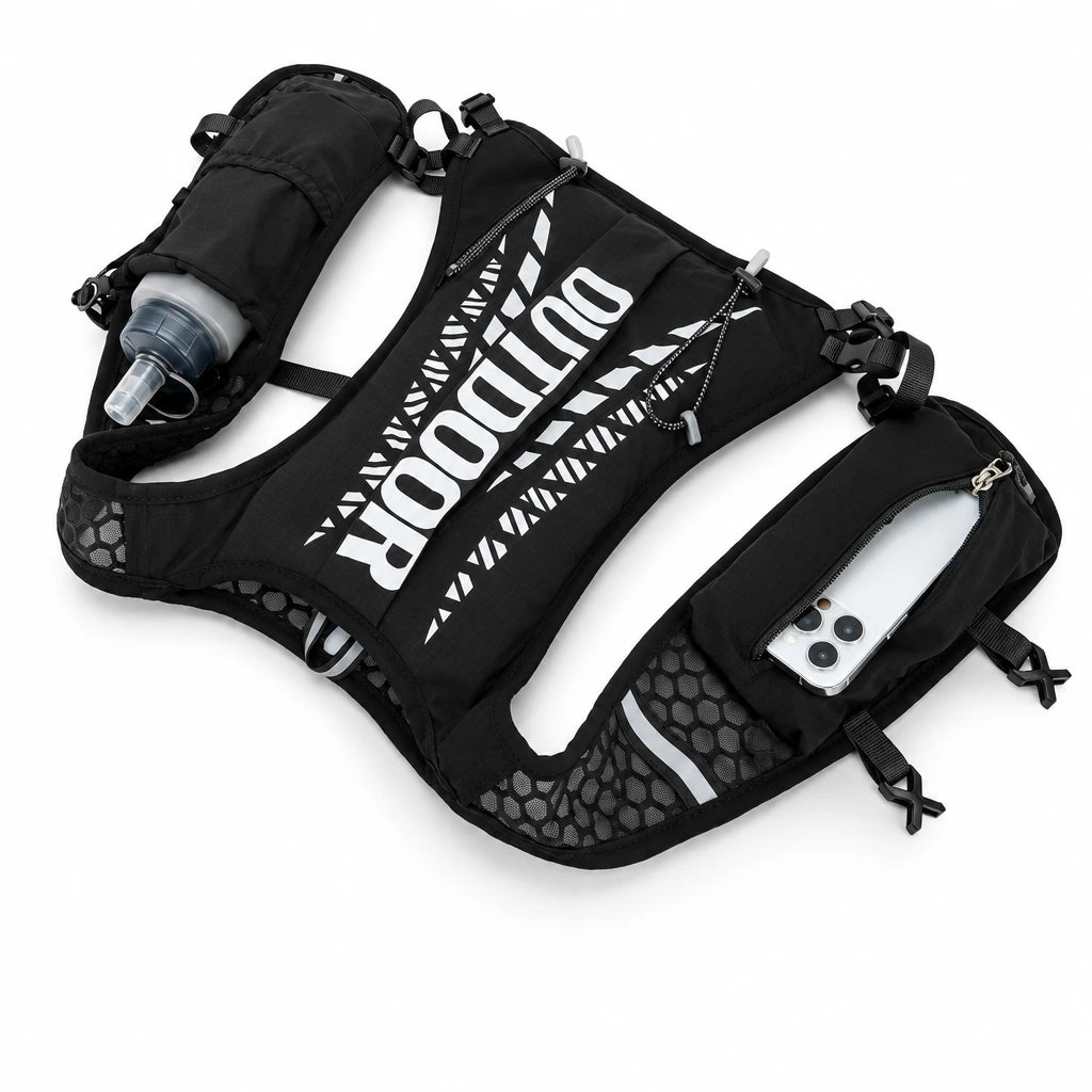 Gilet hydratation running VEXA – vue produit 15 – Nova Gourde