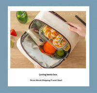 Sac isolé à la mode, sac à déjeuner, sac à Bento, porte une boîte à déjeuner pour travailler ou l'école, sac à main, sac isolé en aluminium épais