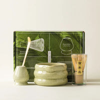 Coffret cadeau - Ensemble Matcha japonais, bol Matcha, outil de pointe de thé, support à moustaches Matcha, 4/7 pièces