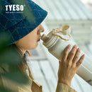Bouteille isotherme TYESO pour voiture, gourde isolée, gobelet à eau pour les sports de plein air, les voyages, flacons sous vide, tasse thermique en acier inoxydable
