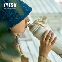 Bouteille isotherme TYESO pour voiture, gourde isolée, gobelet à eau pour les sports de plein air, les voyages, flacons sous vide, tasse thermique en acier inoxydable