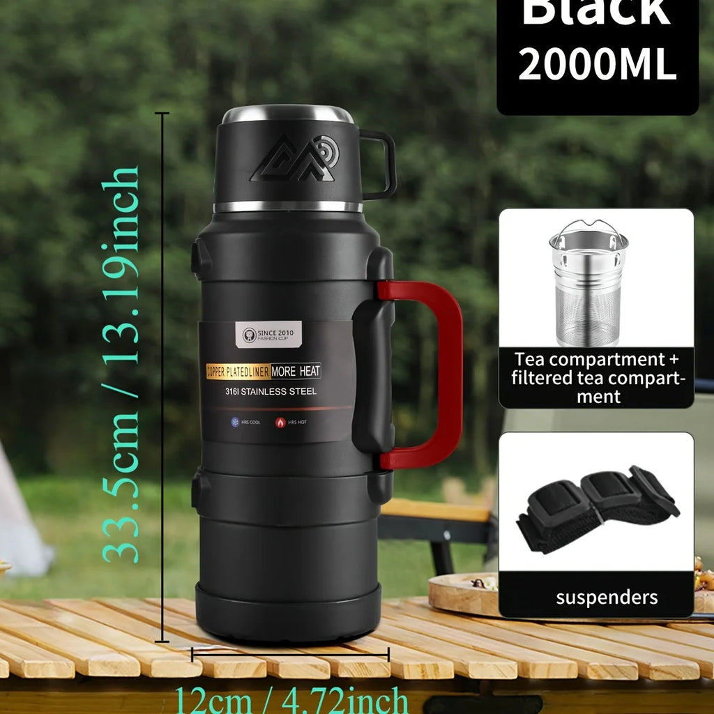 Gourde thermos XXL NOE – 1,3 à 4 L avec gobelet