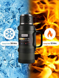 Gourde Thermos avec Gobelet Intégré – Multi-Capacité pour Sport, Randonnée, Camping et Van Life
