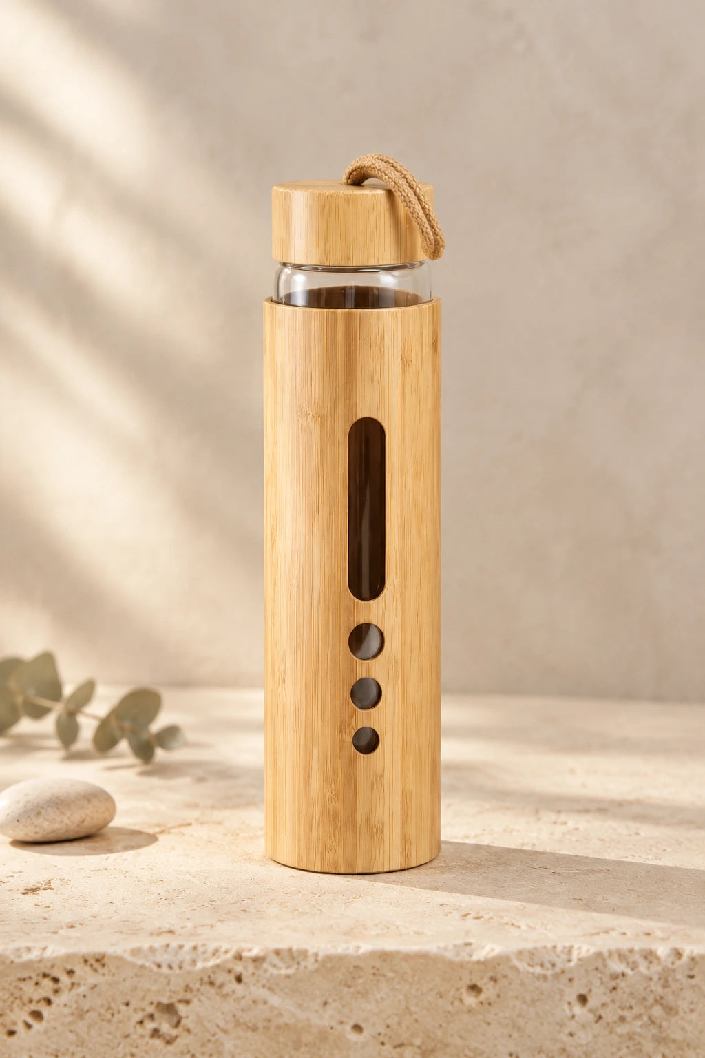 Gourde en verre et bambou MAE – 500 ml