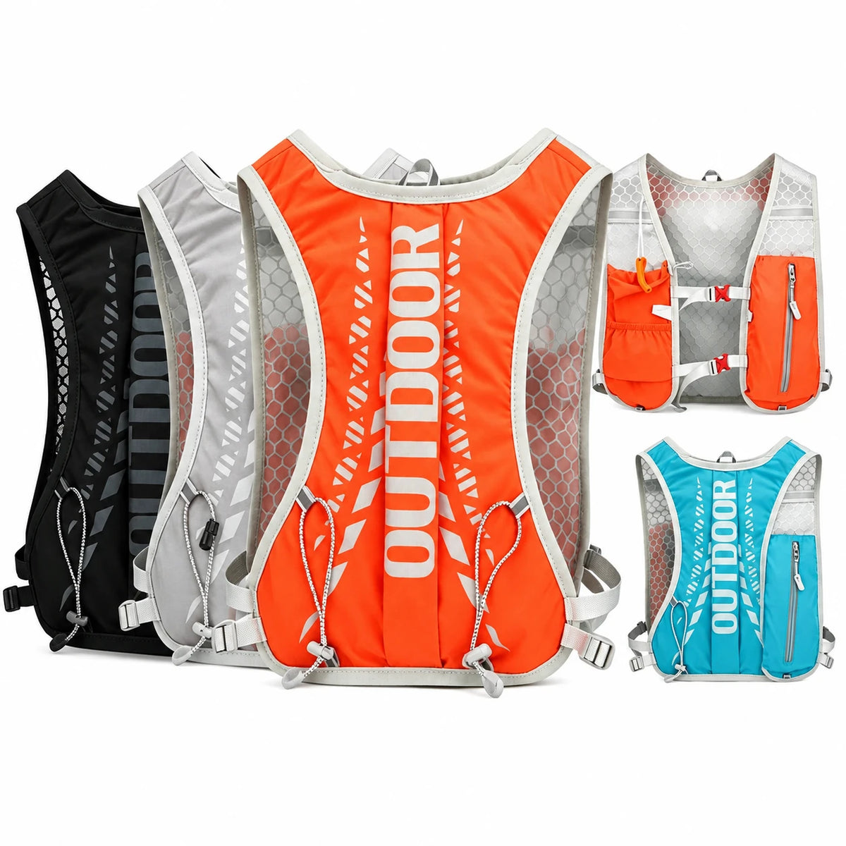Gilet hydratation running VEXA – vue produit 7 – Nova Gourde