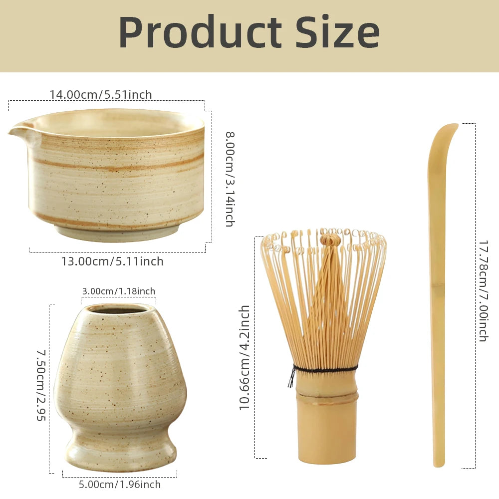 Coffret cadeau Matcha japonais, bol Matcha pour cérémonie du thé, fouet en bambou, broyeur, brosses, porte-outils pour le thé, accessoires pour le thé
