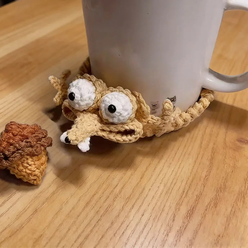 Sous-verres animaux au crochet, mignons tapis de tasse tricotés, idée cadeau original