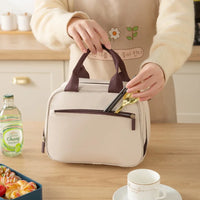 Sac isolé à la mode, sac à déjeuner, sac à Bento, porte une boîte à déjeuner pour travailler ou l'école, sac à main, sac isolé en aluminium épais