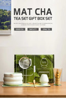 Coffret cadeau - Ensemble Matcha japonais, bol Matcha, outil de pointe de thé, support à moustaches Matcha, 4/7 pièces