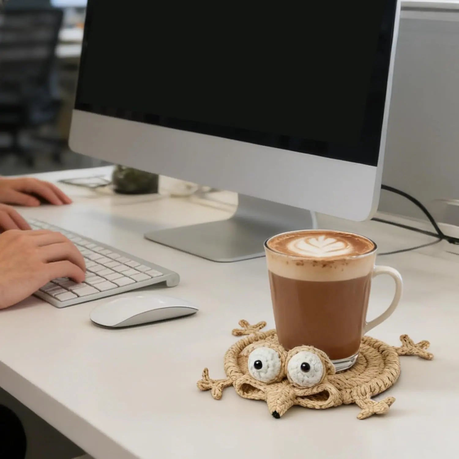 Sous-verres animaux au crochet, mignons tapis de tasse tricotés, idée cadeau original