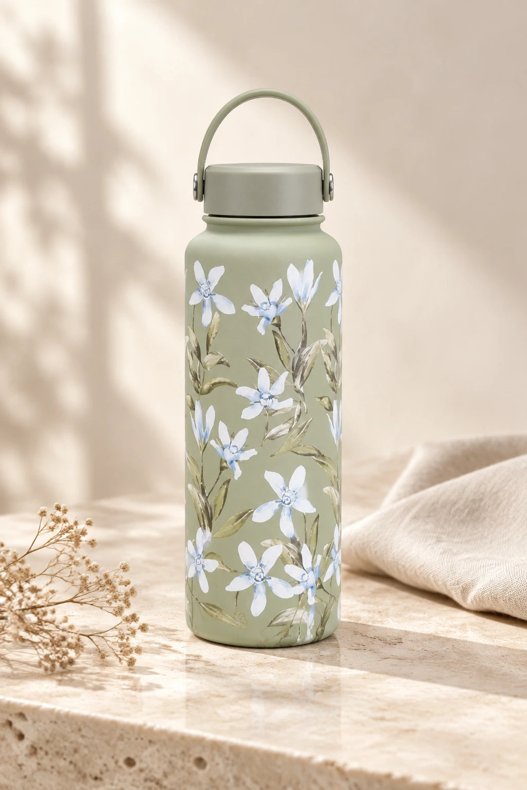 Gourde isotherme 1 L FLORA – Motifs floraux