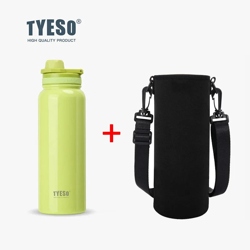 Bouteille isotherme TYESO pour voiture, gourde isolée, gobelet à eau pour les sports de plein air, les voyages, flacons sous vide, tasse thermique en acier inoxydable