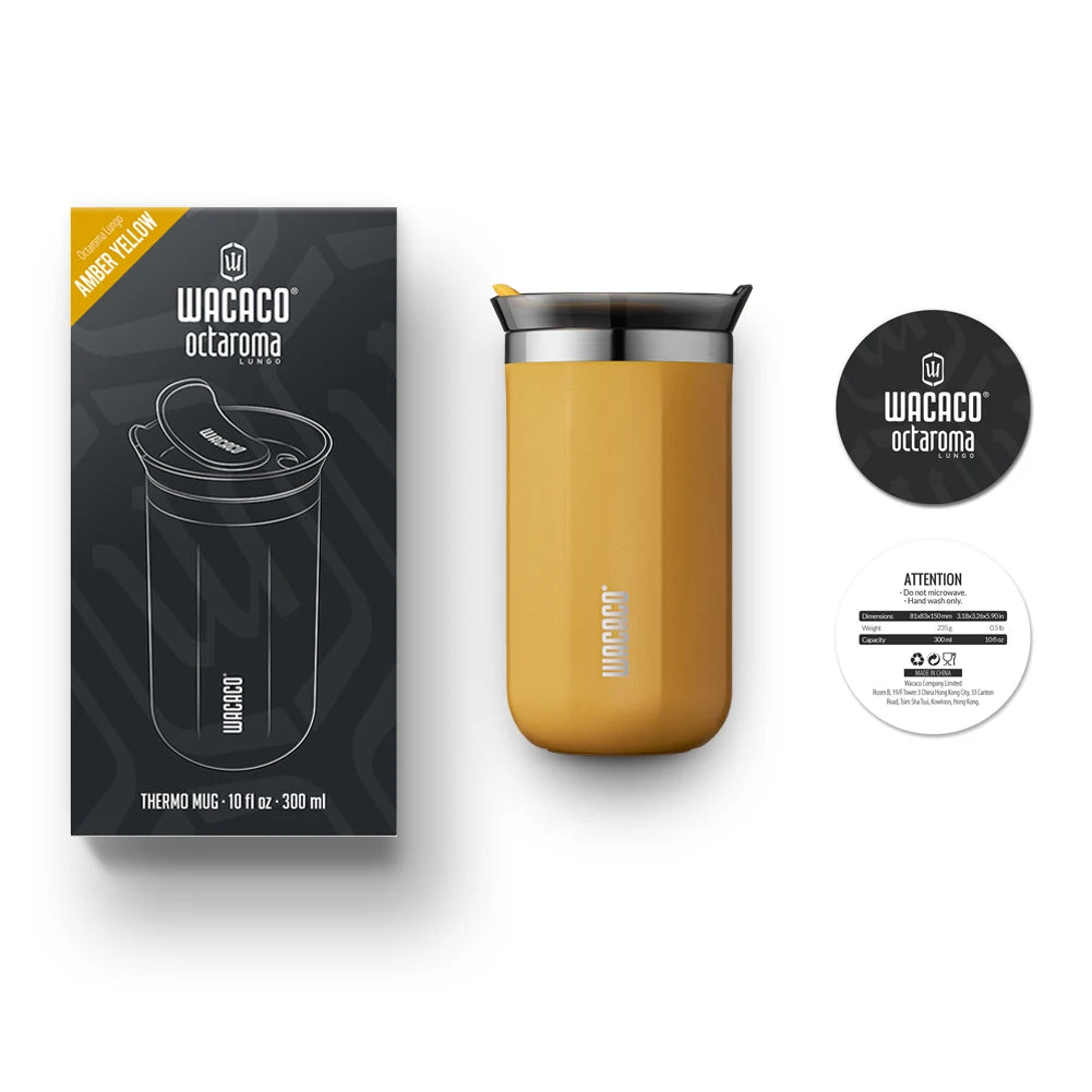 Gourde WACACO isotherme en acier inoxydable à double paroi avec couvercle