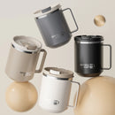 Tasse thermos 400 ml en acier inoxydable double paroi avec poignée et couvercle