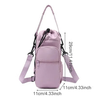 Sac de bouteille d'eau Portable avec sangle réglable, tasses thermiques, housse de protection isolée, poche pour téléphone, sac de voyage pour Sports de plein air