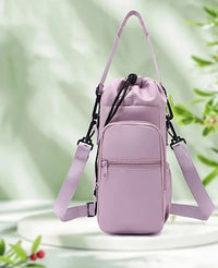 Sac de bouteille d'eau Portable avec sangle réglable, tasses thermiques, housse de protection isolée, poche pour téléphone, sac de voyage pour Sports de plein air