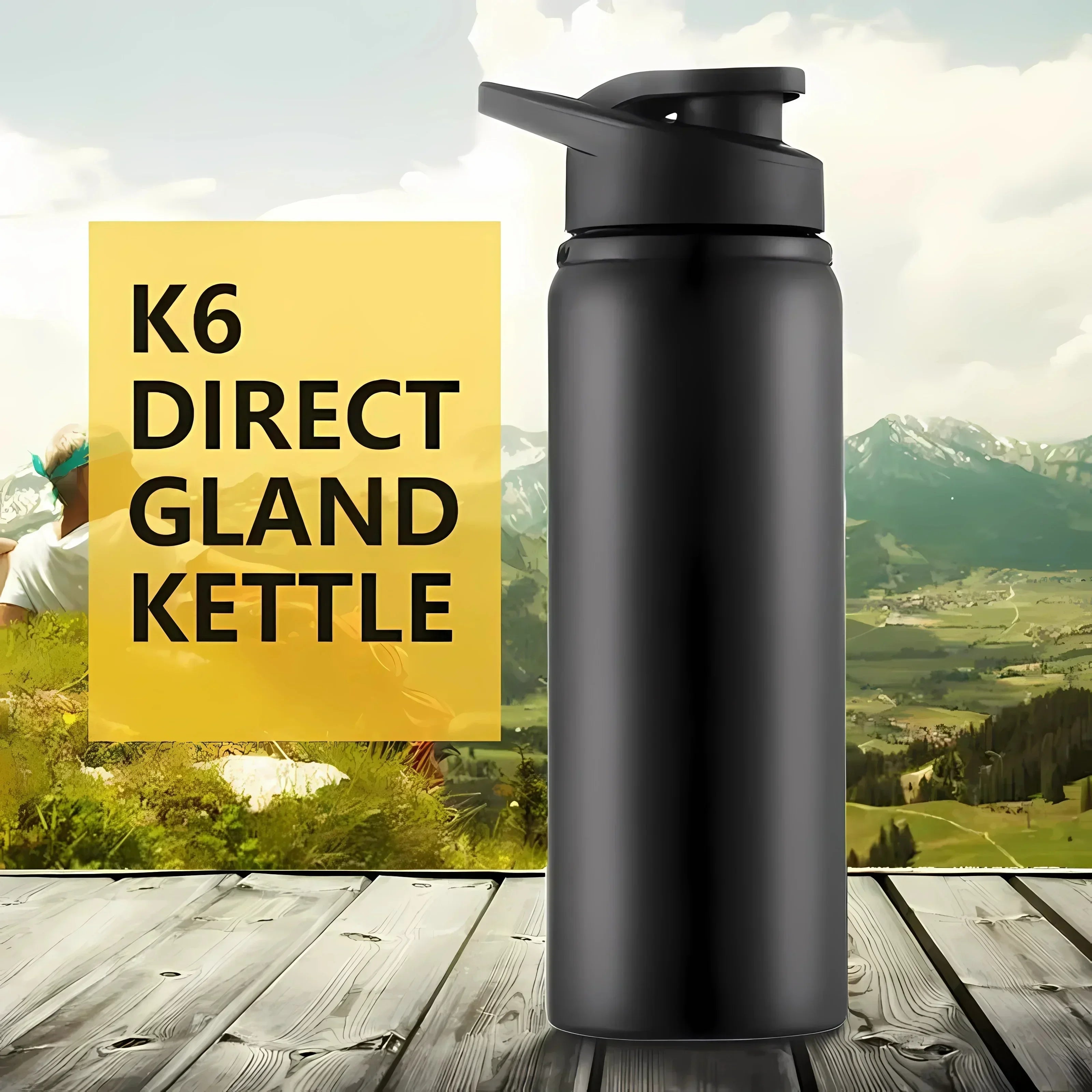 Gourde en acier inoxydable vélo bouteille d'eau - sport voyage