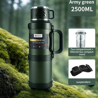 Gourde Thermos avec Gobelet Intégré – Multi-Capacité pour Sport, Randonnée, Camping et Van Life