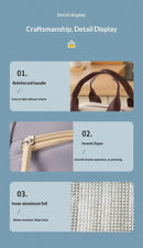 Sac isolé à la mode, sac à déjeuner, sac à Bento, porte une boîte à déjeuner pour travailler ou l'école, sac à main, sac isolé en aluminium épais