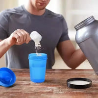 Bouteilles Shaker de 400ML, mélangeur de poudre de protéines, tasses d'eau de Sport, Fitness, salle de sport, tasse de boisson en plastique Portable pour l'extérieur