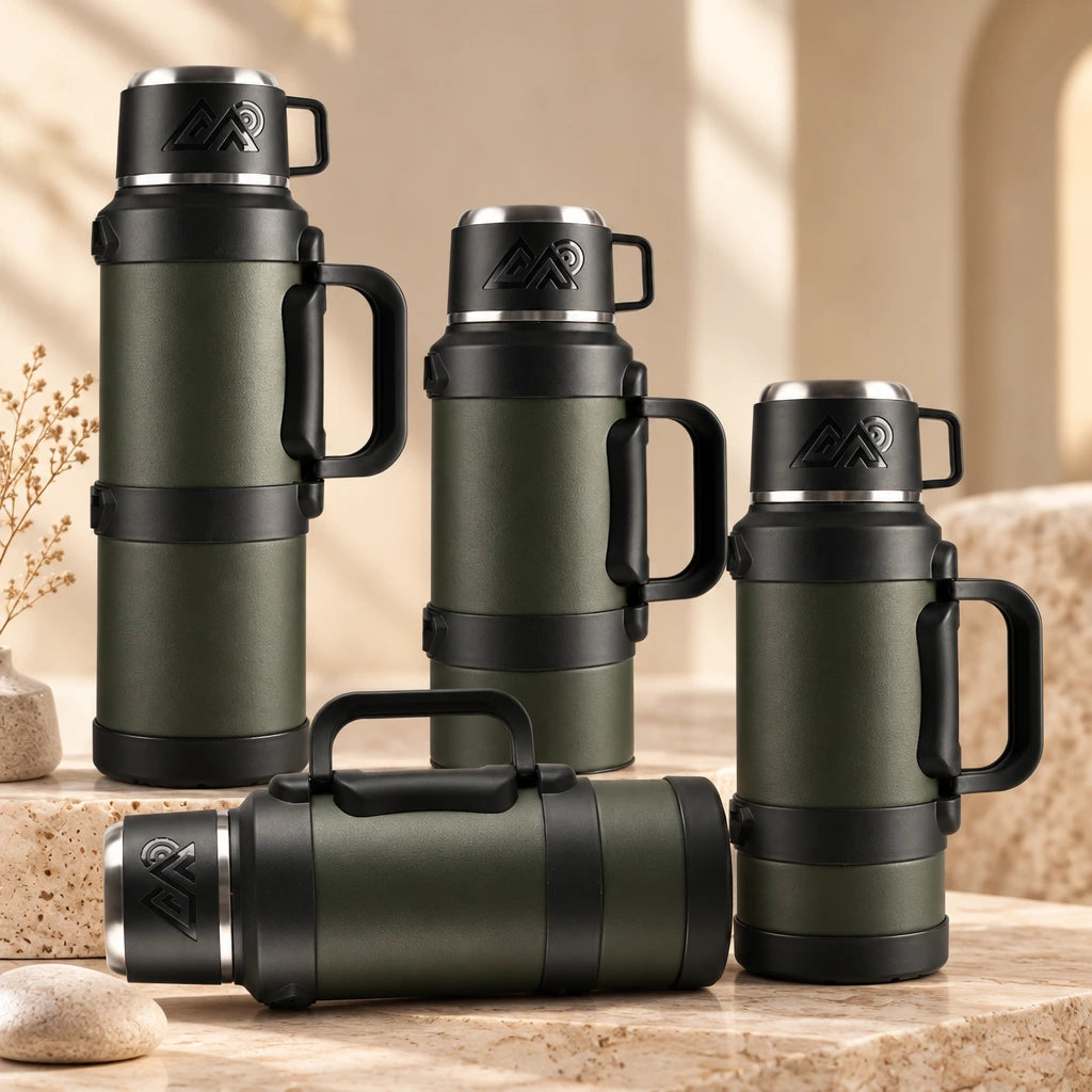 Gourde thermos XXL NOE – 1,3 à 4 L avec gobelet