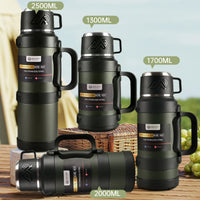 Gourde Thermos avec Gobelet Intégré – Multi-Capacité pour Sport, Randonnée, Camping et Van Life