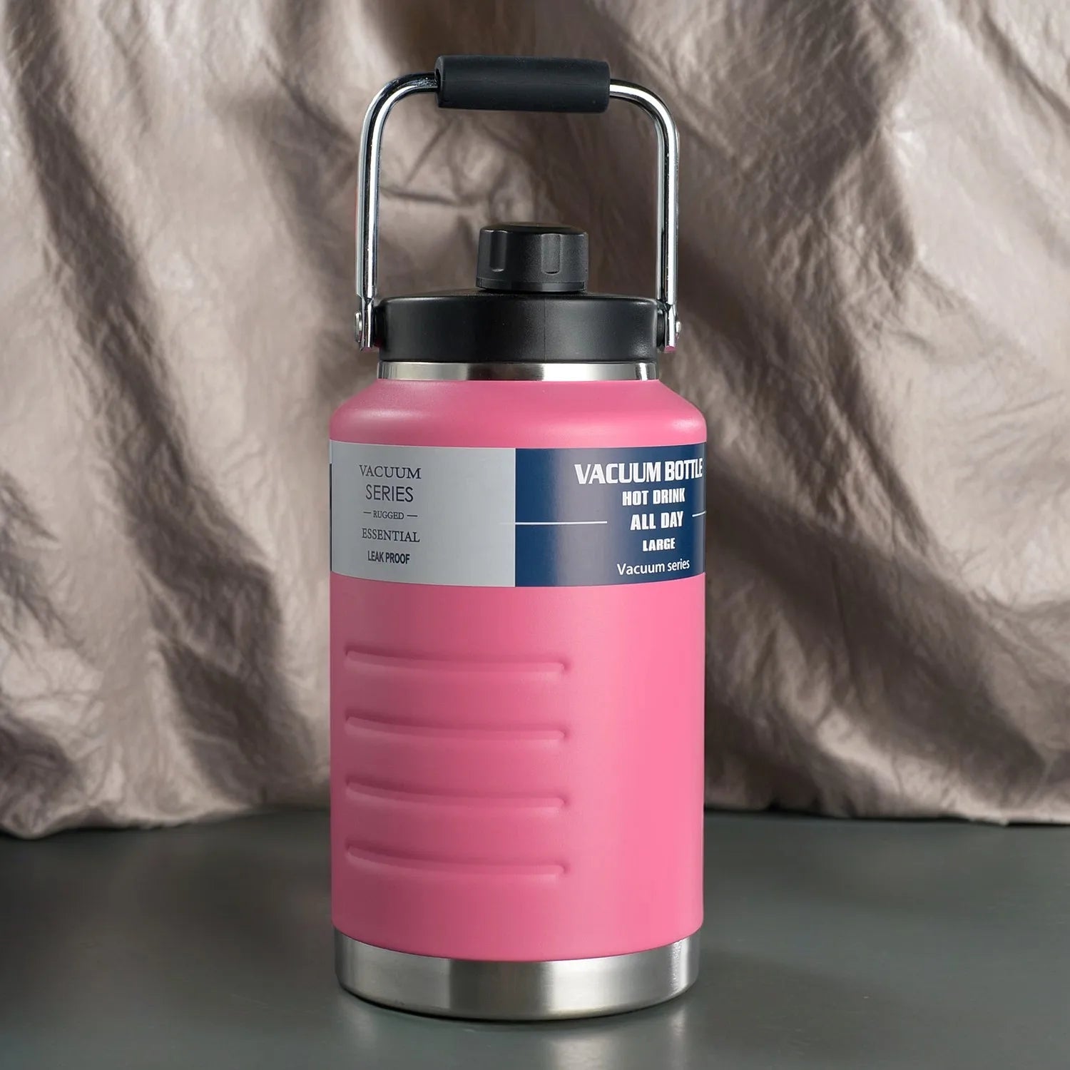 Gourde XXL Isotherme 2L – Grande Capacité en Acier Inoxydable pour Randonnée, Camping, Van Life & Sport