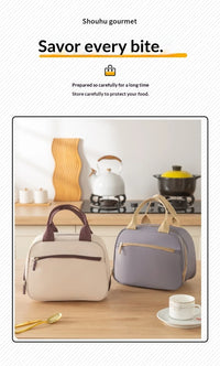 Sac isolé à la mode, sac à déjeuner, sac à Bento, porte une boîte à déjeuner pour travailler ou l'école, sac à main, sac isolé en aluminium épais