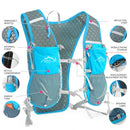 Gilet de course pour femmes et hommes, sangles de poitrine réglables, gilet d'hydratation de course avec flacon souple de 500ml, réfléchissant léger et respirant