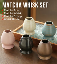 Coffret cadeau Matcha japonais, bol Matcha pour cérémonie du thé, fouet en bambou, broyeur, brosses, porte-outils pour le thé, accessoires pour le thé