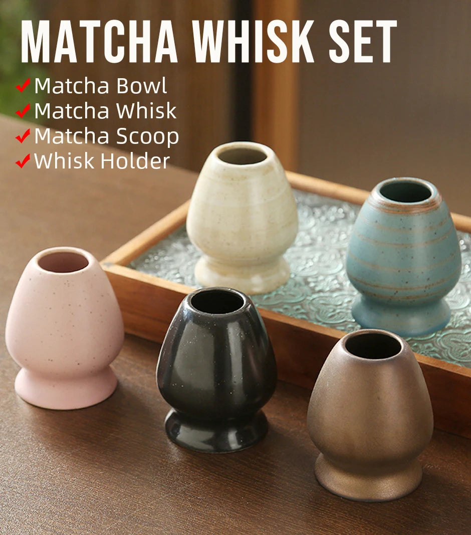 Coffret cadeau Matcha japonais, bol Matcha pour cérémonie du thé, fouet en bambou, broyeur, brosses, porte-outils pour le thé, accessoires pour le thé