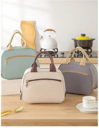 Sac isolé à la mode, sac à déjeuner, sac à Bento, porte une boîte à déjeuner pour travailler ou l'école, sac à main, sac isolé en aluminium épais