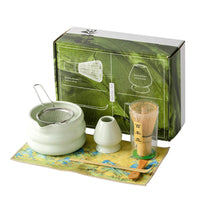 Coffret cadeau - Ensemble Matcha japonais, bol Matcha, outil de pointe de thé, support à moustaches Matcha, 4/7 pièces