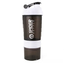 Bouteille de protéines SPIDER 500ml, Shaker de poudre avec récipient de stockage de poudre, grande bouteille d'eau avec boule d'agitation en fil