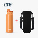 Bouteille isotherme TYESO pour voiture, gourde isolée, gobelet à eau pour les sports de plein air, les voyages, flacons sous vide, tasse thermique en acier inoxydable