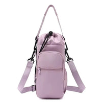 Sac de bouteille d'eau Portable avec sangle réglable, tasses thermiques, housse de protection isolée, poche pour téléphone, sac de voyage pour Sports de plein air