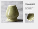 Coffret cadeau - Ensemble de cérémonie du thé japonais Matcha 4/5/6/7 pièces, bol en céramique Chawan, fouet en bambou et cuillère à thé, kit d'outils Matcha pour les amateurs de thé