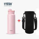 Bouteille isotherme TYESO pour voiture, gourde isolée, gobelet à eau pour les sports de plein air, les voyages, flacons sous vide, tasse thermique en acier inoxydable