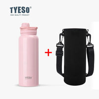 Bouteille isotherme TYESO pour voiture, gourde isolée, gobelet à eau pour les sports de plein air, les voyages, flacons sous vide, tasse thermique en acier inoxydable