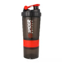 Bouteille de protéines SPIDER 500ml, Shaker de poudre avec récipient de stockage de poudre, grande bouteille d'eau avec boule d'agitation en fil